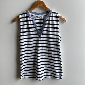 Nautica Striped‎ Tank Top Sleeveless V-Neck Casual Summer  Small NWOT